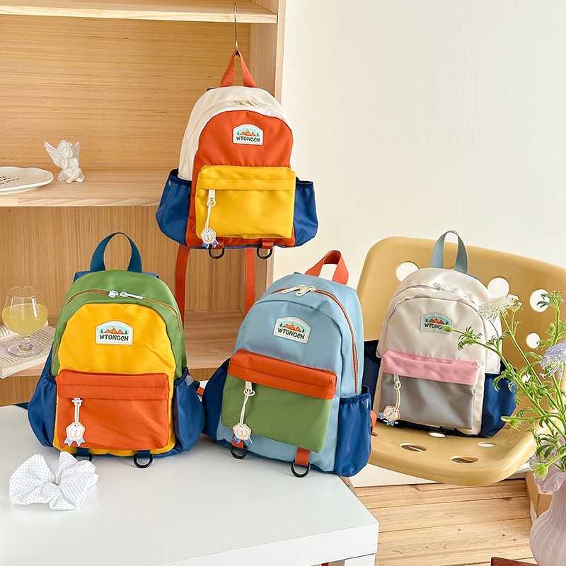 Canvas Backpack Casual - Nueva Mochila Infantil con Bloques de