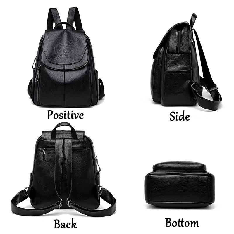 Mochila Vintage de Cuero Suave - Fashion Backpack Women reseña y precio