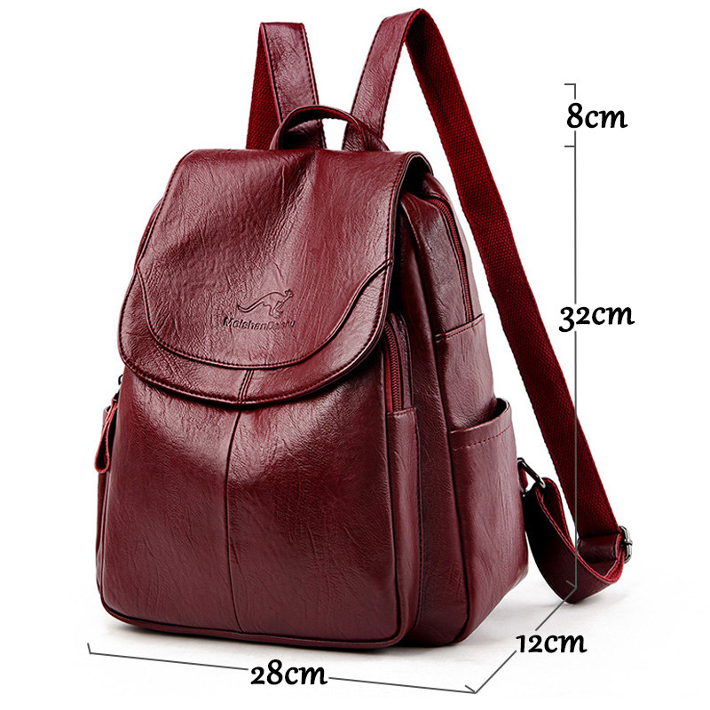 Mochila Vintage de Cuero Suave - Fashion Backpack Women reseña y precio